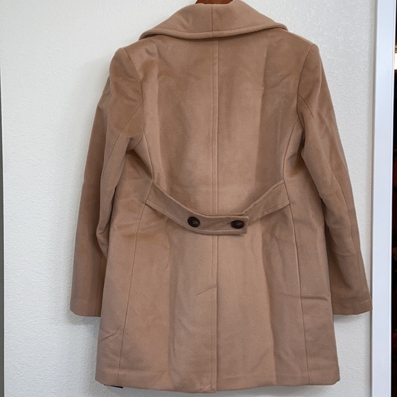 Halogen Atlantic-Pacific Double Breasted Wool Coat Camel Tan Classic Warm - Picture 6 of 17